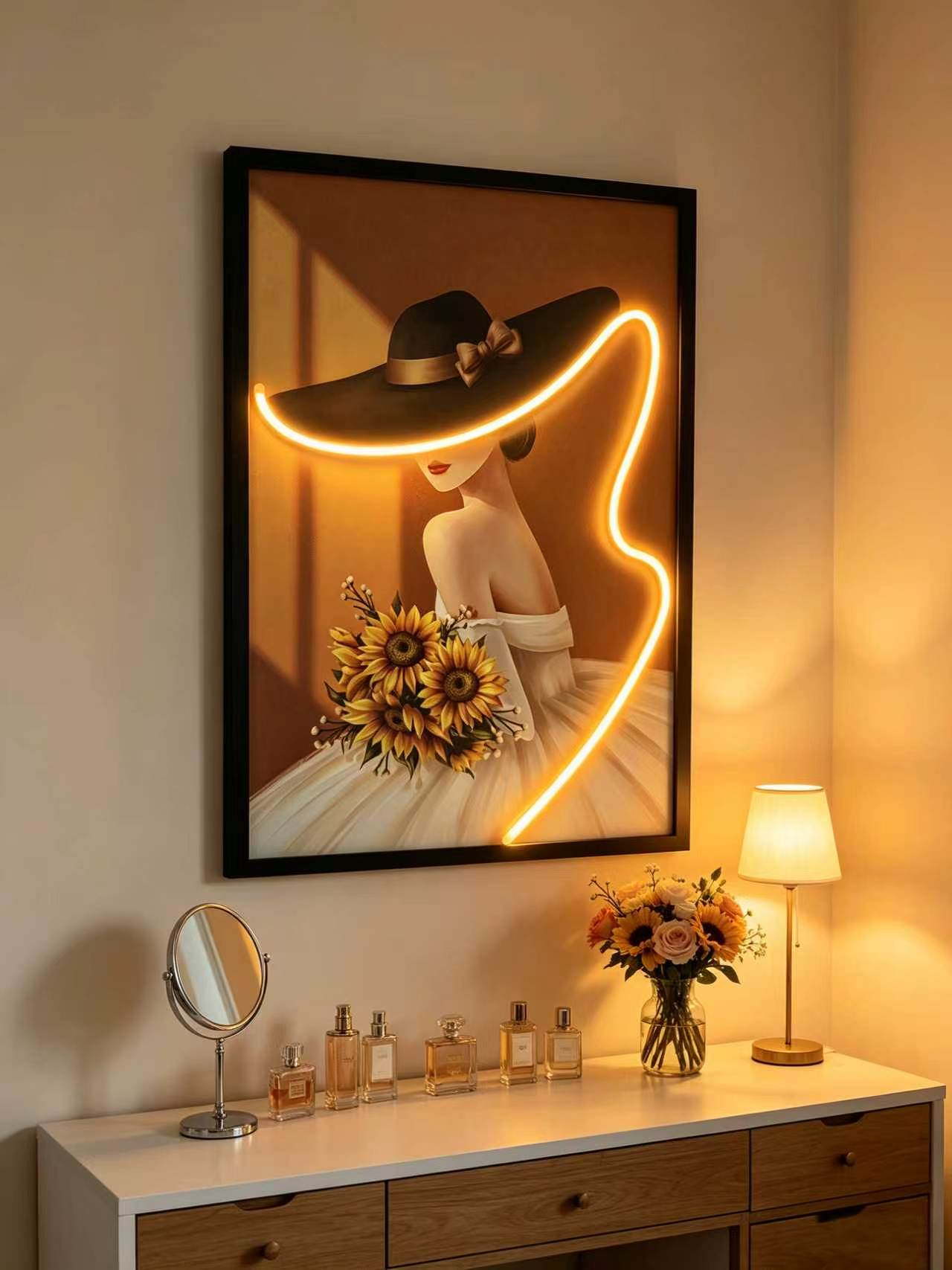 LED Neon Popular Led Art Light Boxes Fashion Print Wall Art LIGHT BOX