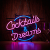 Neon Glass Metal Sign