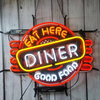 Neon Glass Metal Sign
