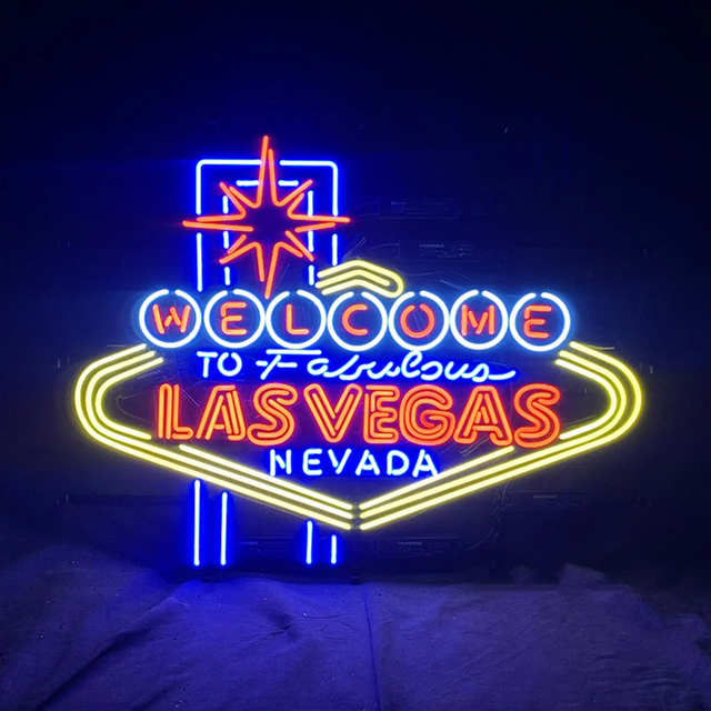 Neon Glass Metal Sign
