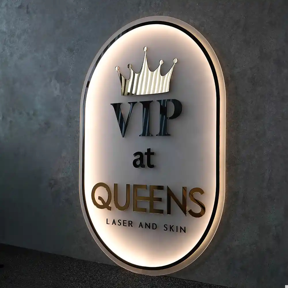 Commercial lighting bar signs installation and evaluation
