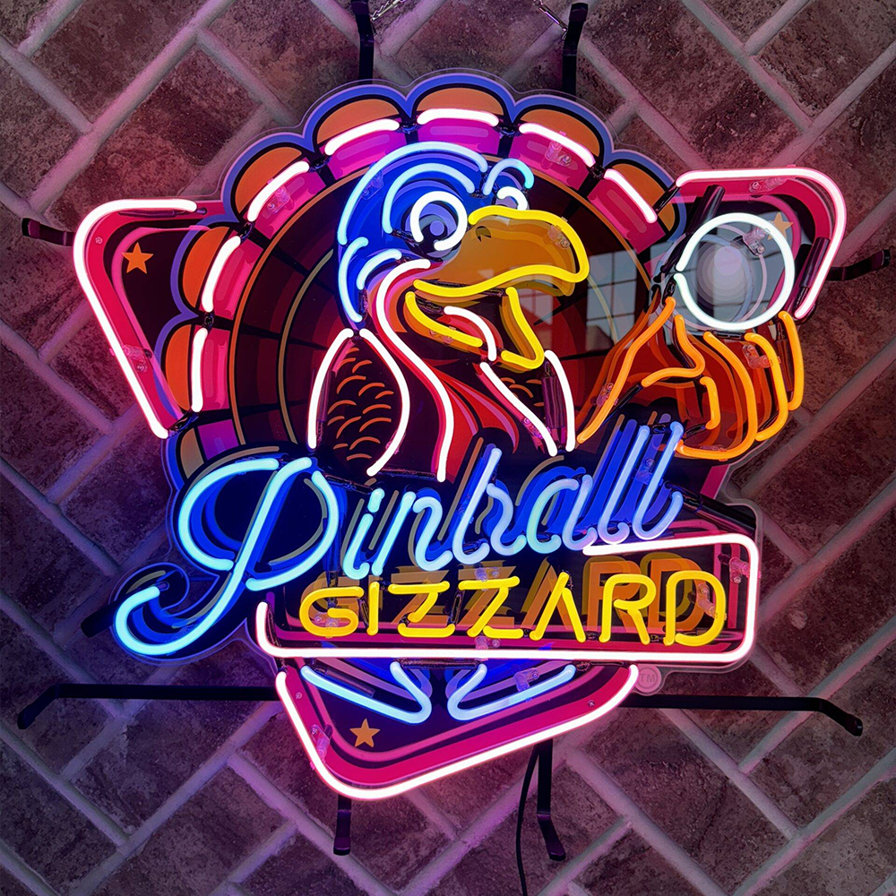 Neon Glass Metal Sign